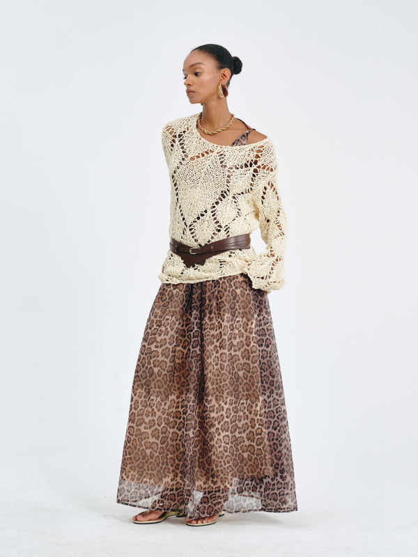 Leopard-Print Maxi Dress