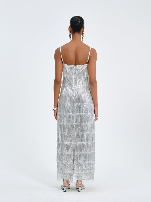 Luxe Fringed Sequin Dress