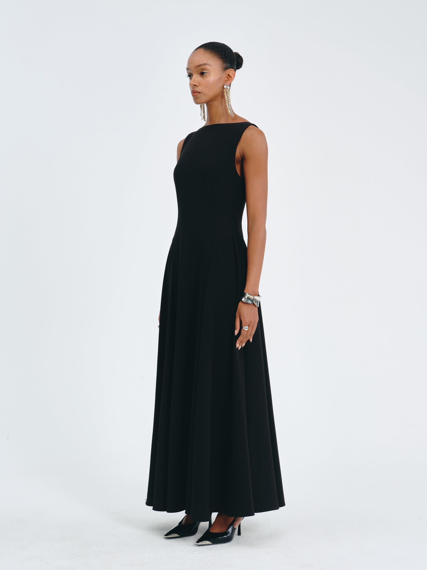 Valen Satin A-Line Dress