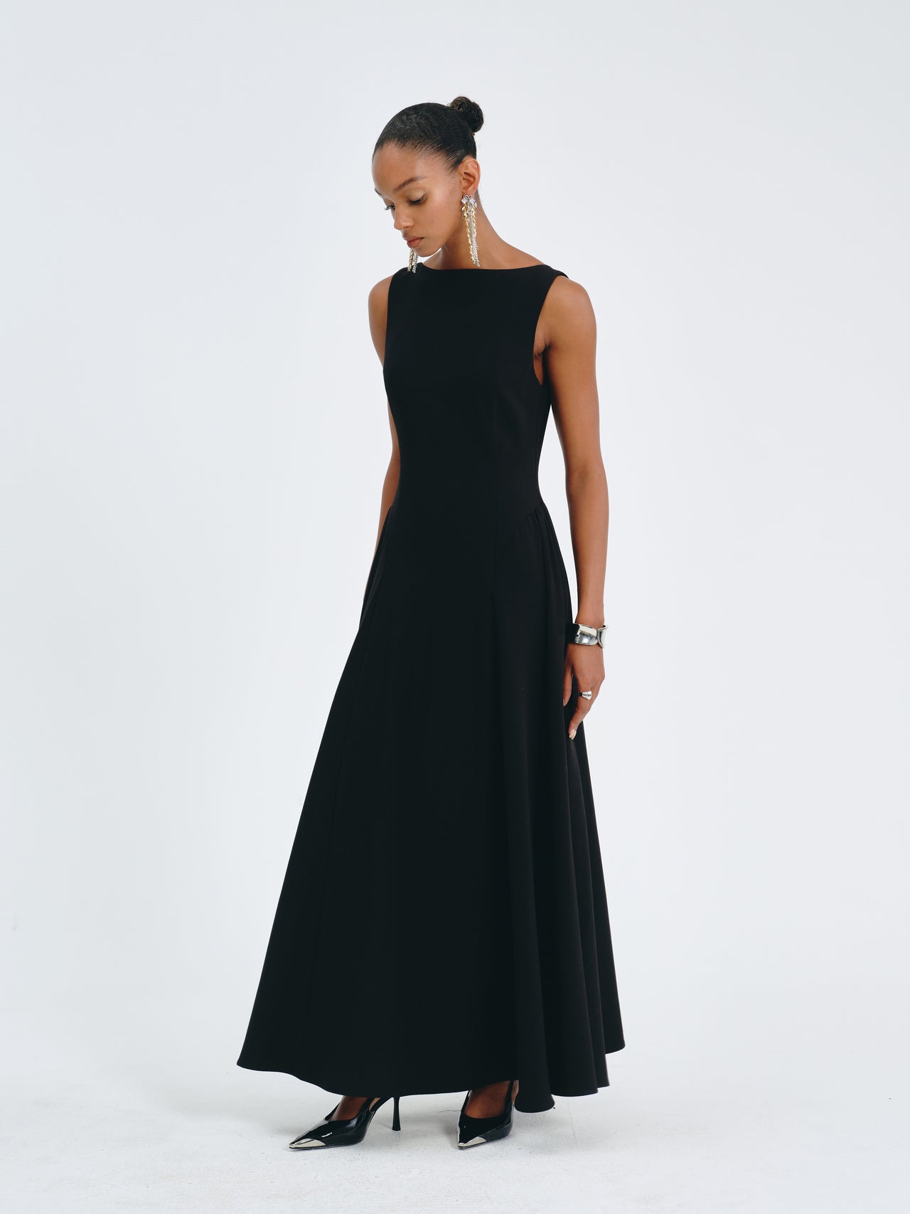 Valen Satin A-Line Dress