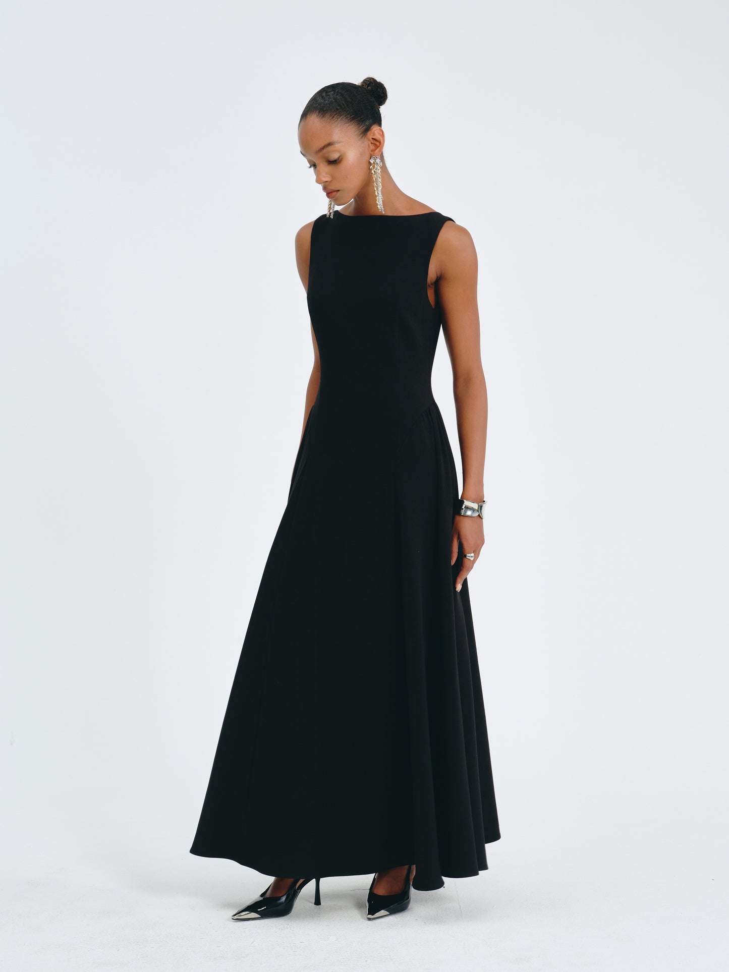Valen Satin A-Line Dress