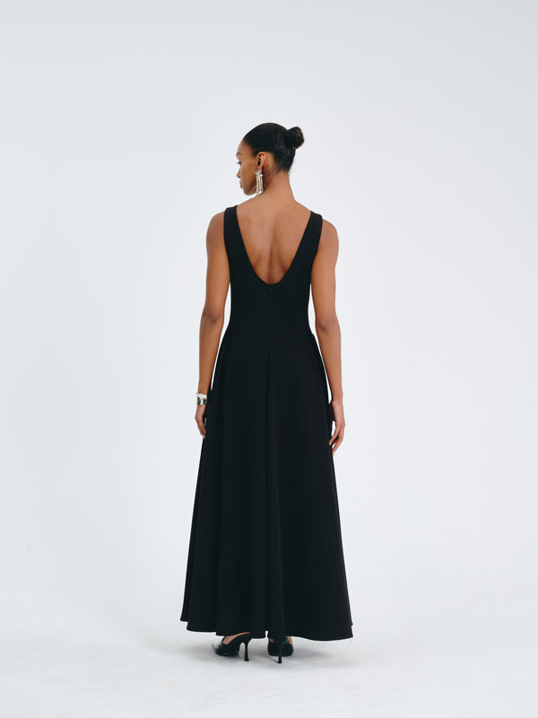 Valen Satin A-Line Dress