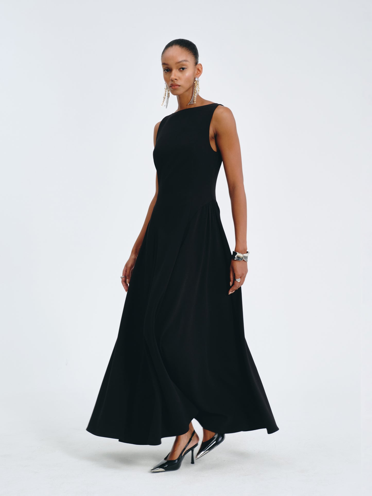 Valen Satin A-Line Dress