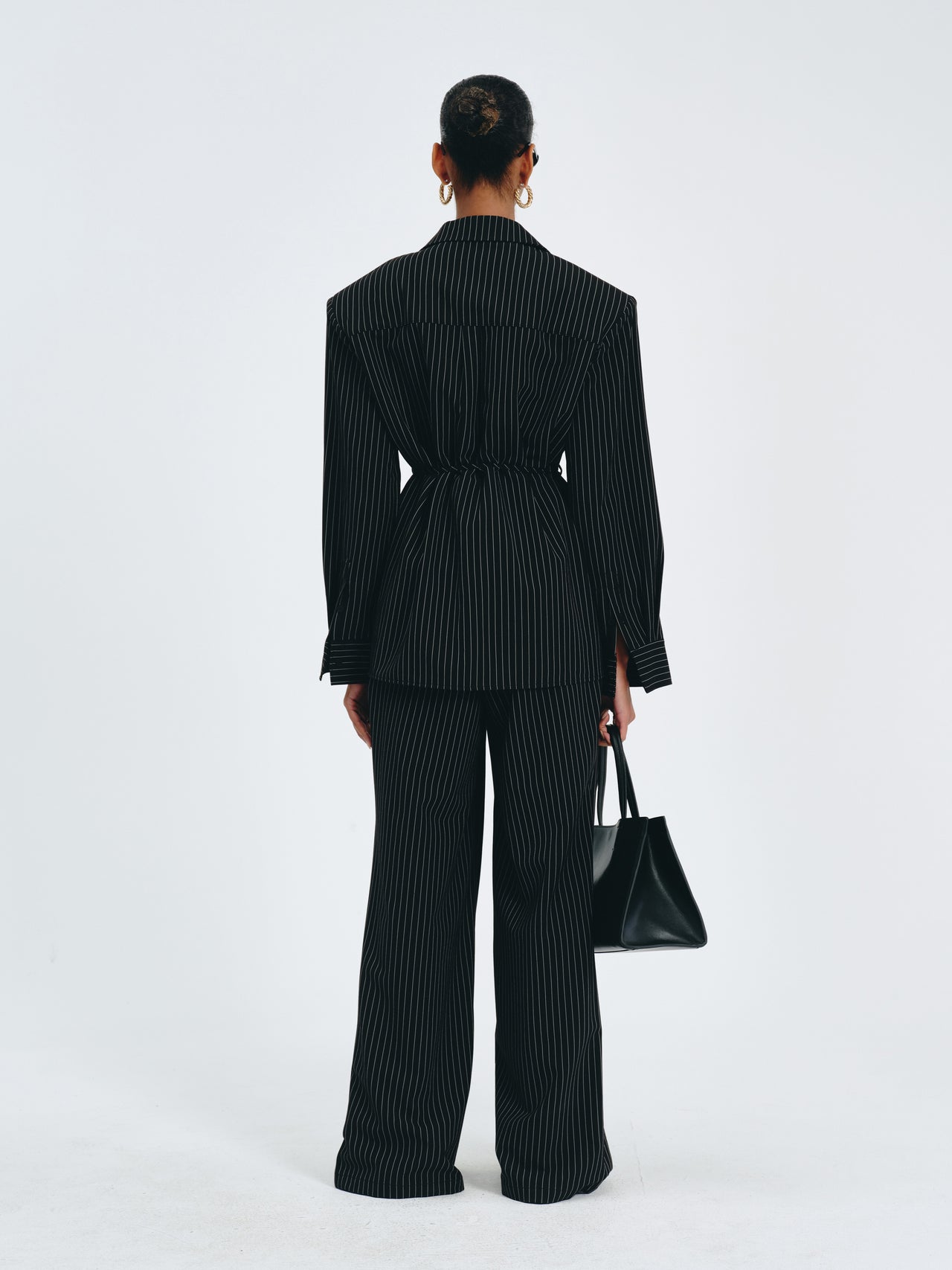 Stripes Belted Blazer