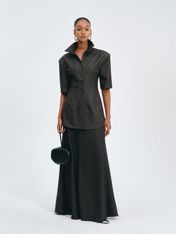 Sculpted Collar Top