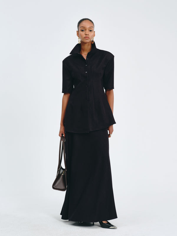 Sculpted Collar Top