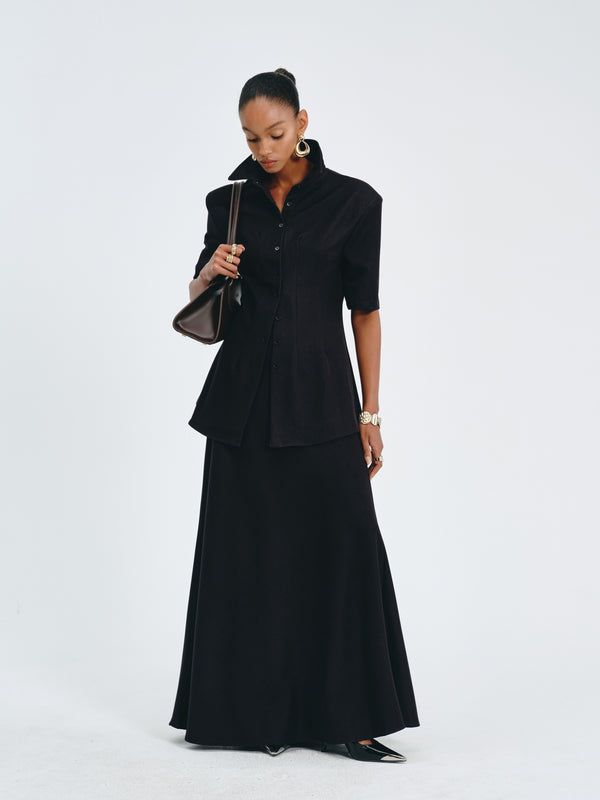Sculpted Collar Top