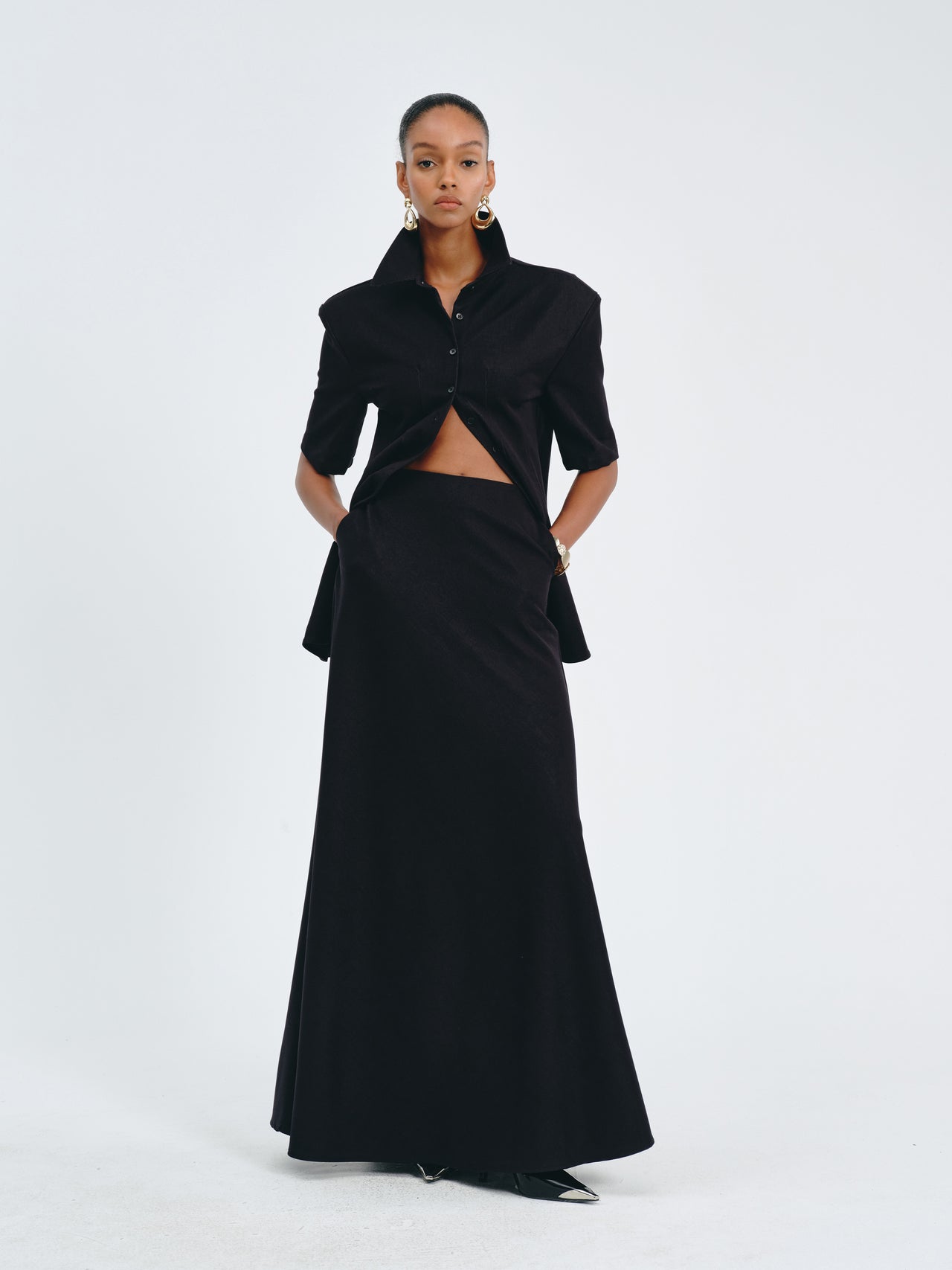 Sculpted Collar Top