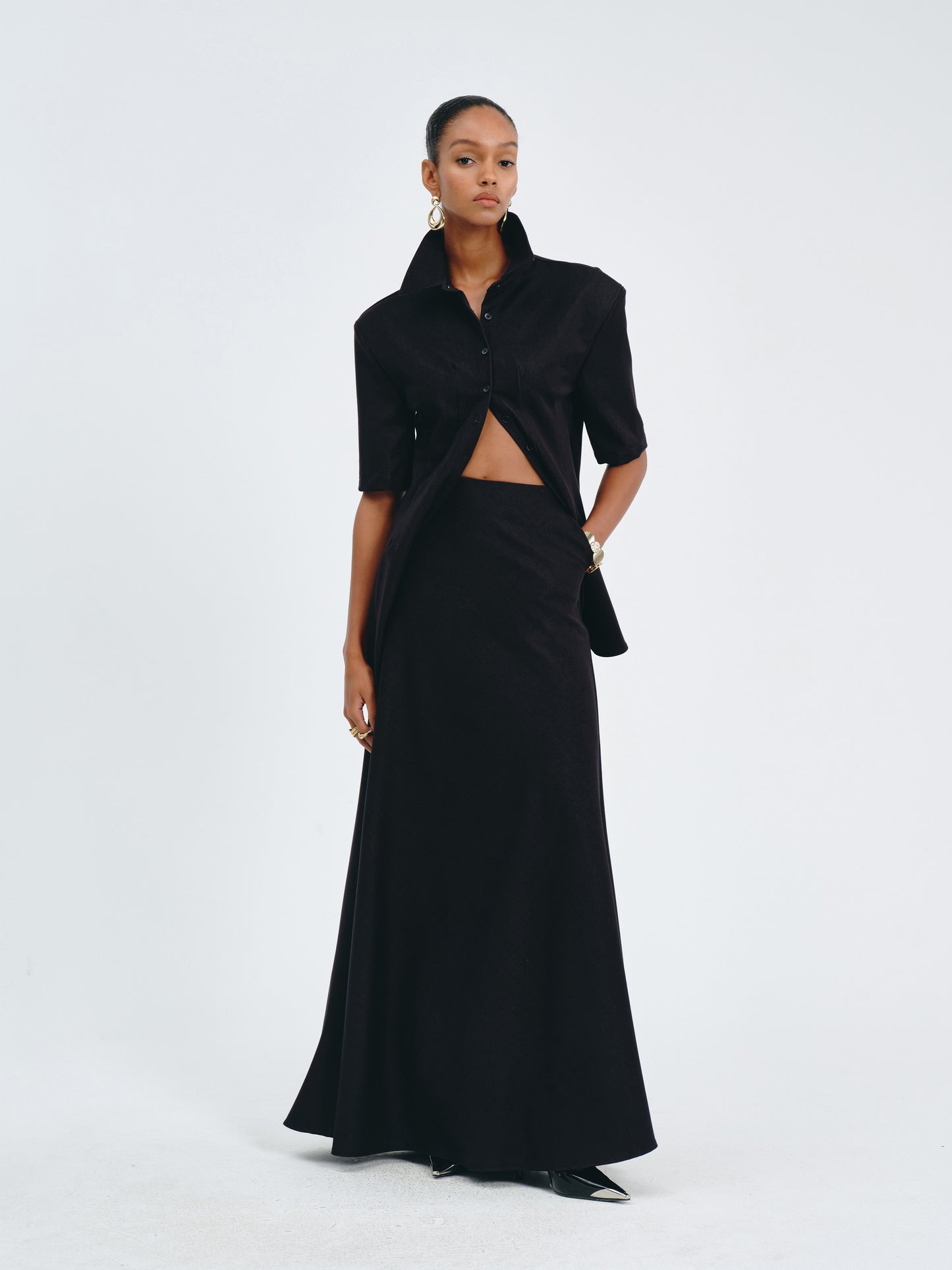 Sculpted Collar Top