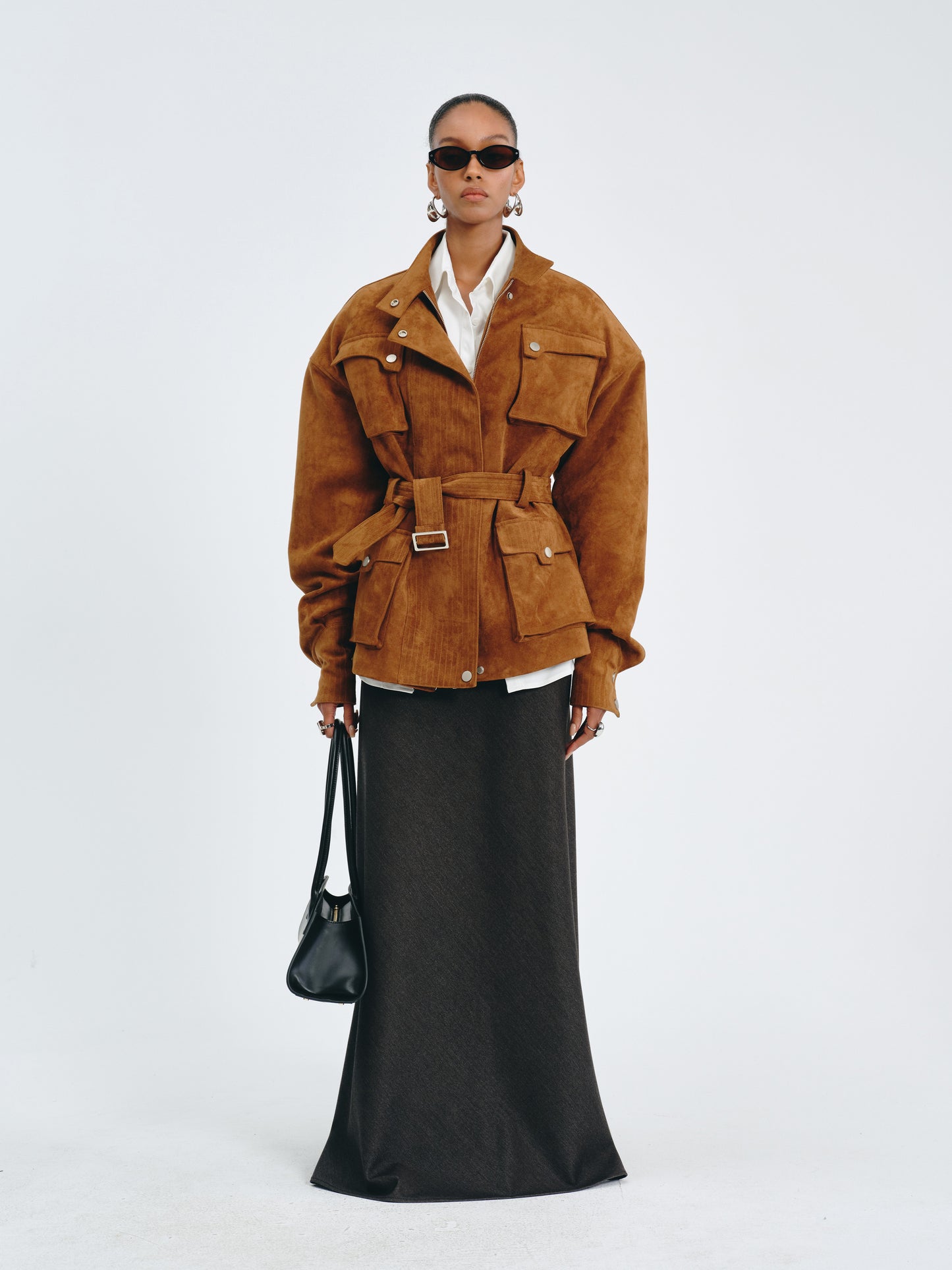 Utility Belted Jacket
