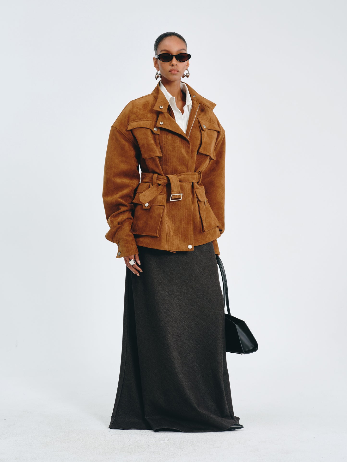 Utility Belted Jacket