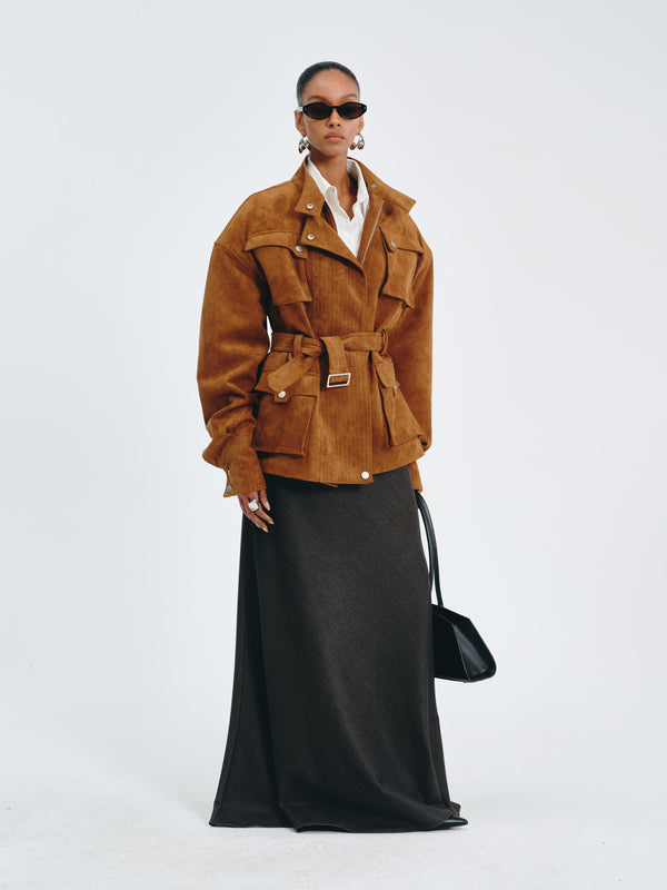 Utility Belted Jacket