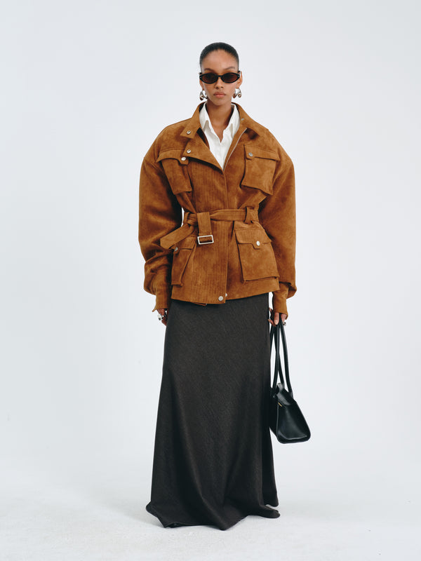 Utility Belted Jacket