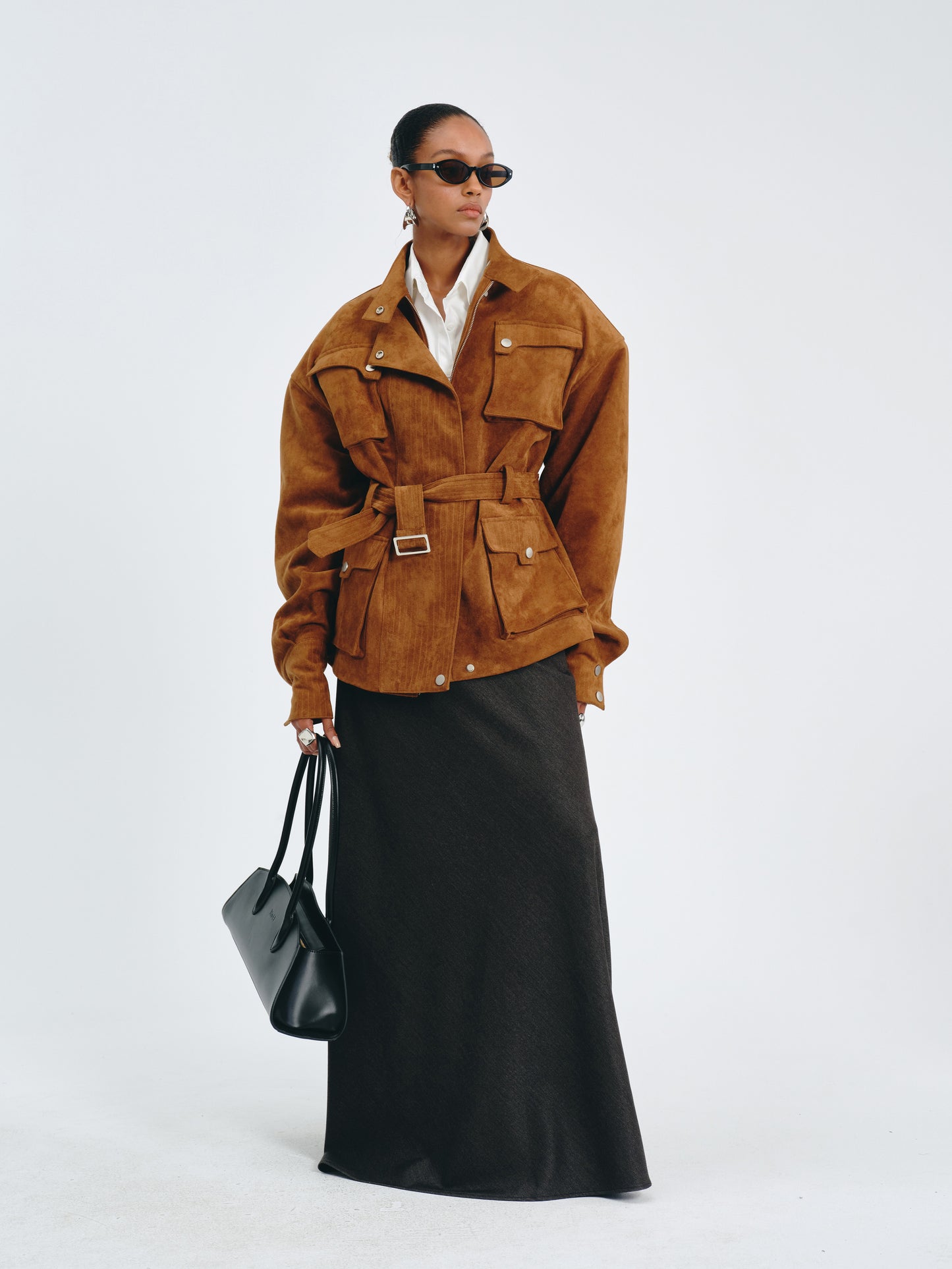 Utility Belted Jacket
