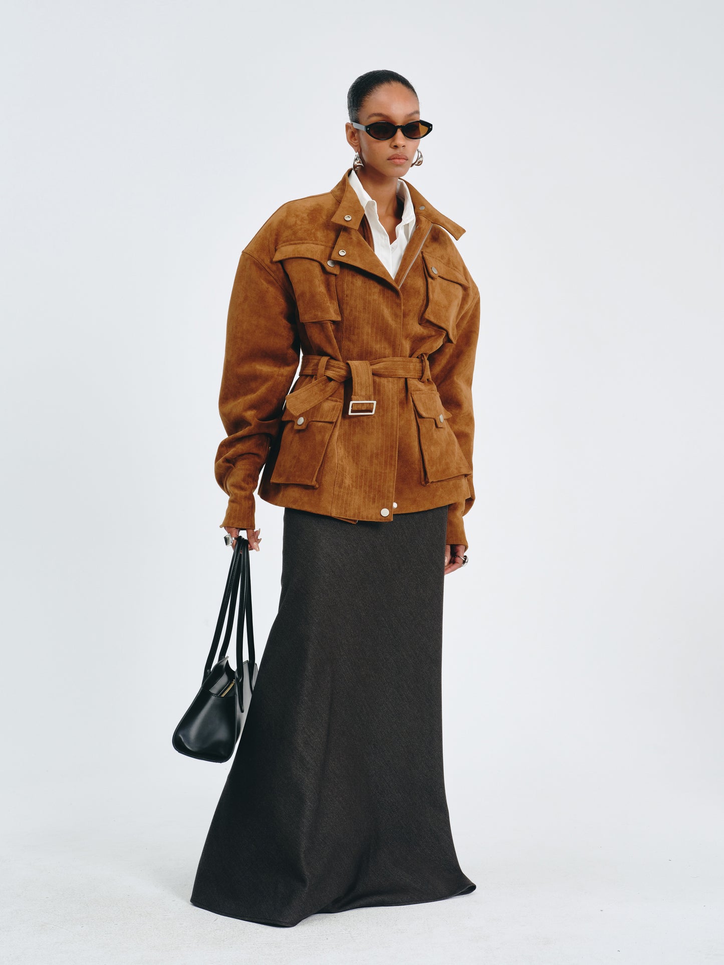 Utility Belted Jacket