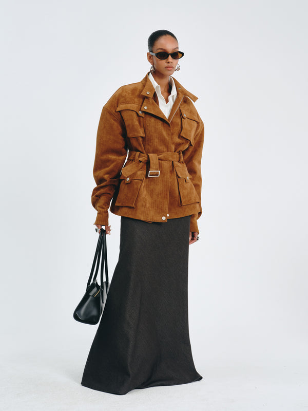 Utility Belted Jacket