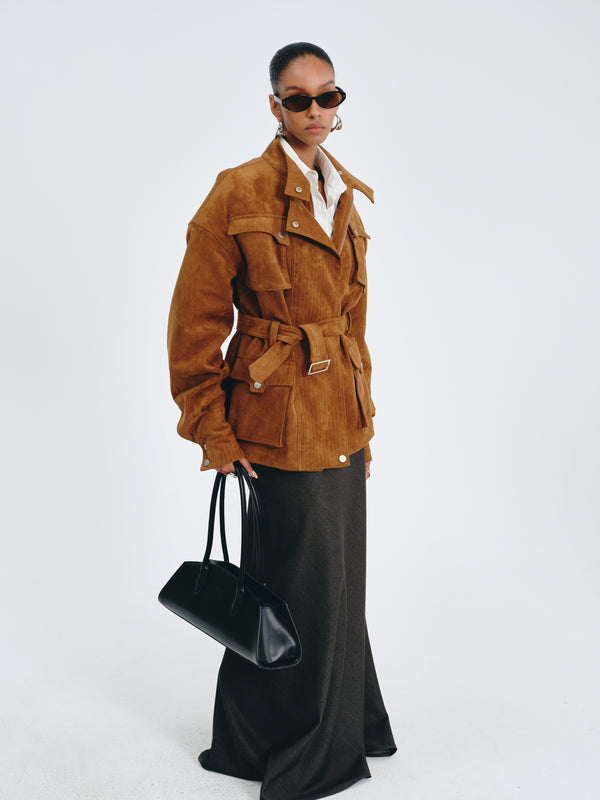 Utility Belted Jacket