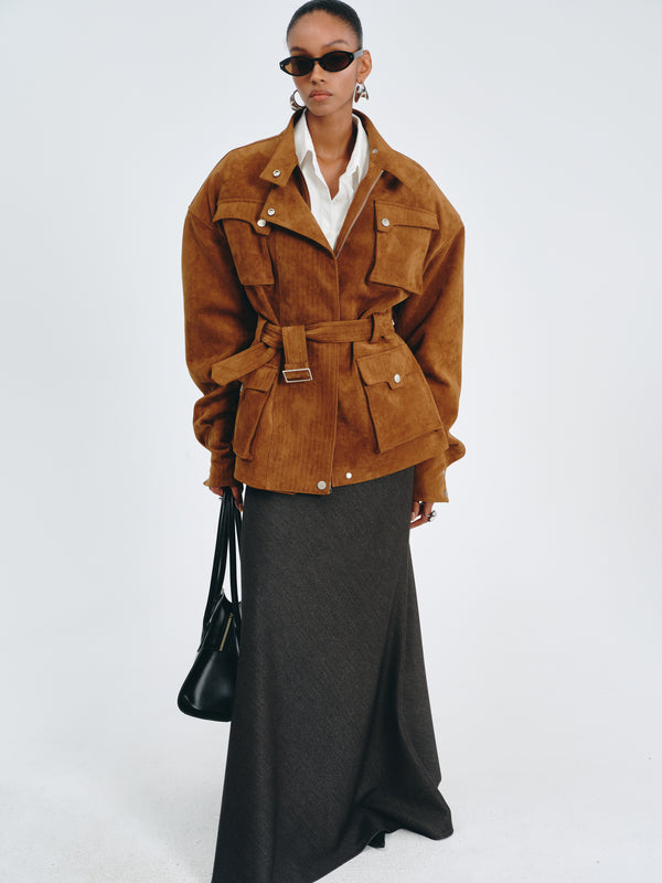 Utility Belted Jacket