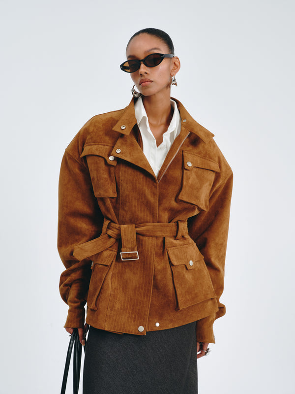 Utility Belted Jacket