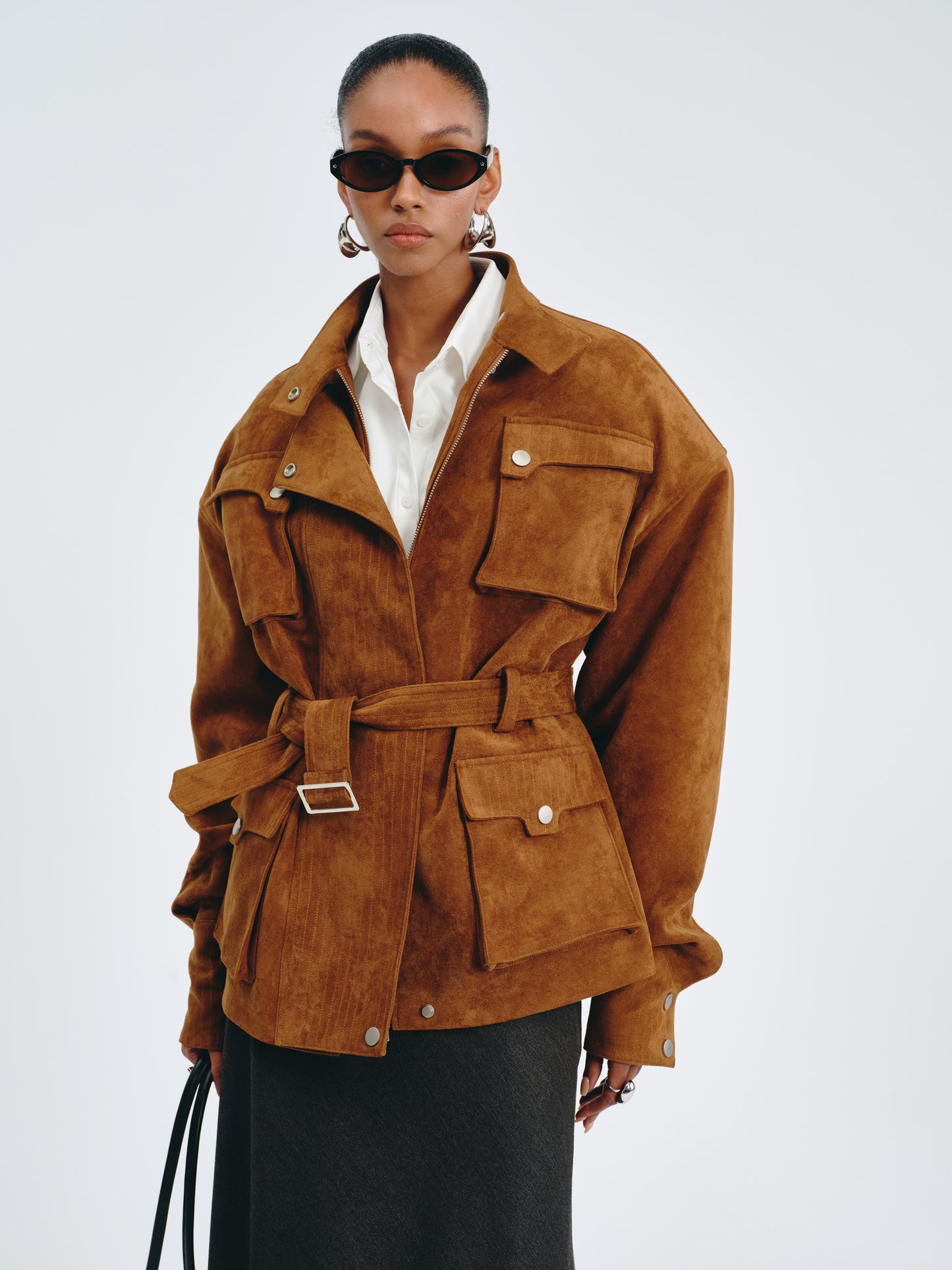 Utility Belted Jacket