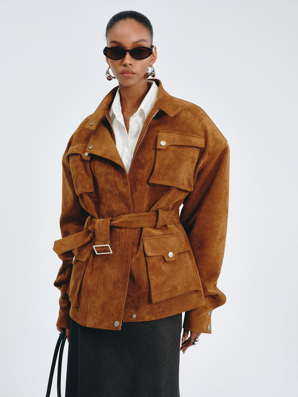 Utility Belted Jacket
