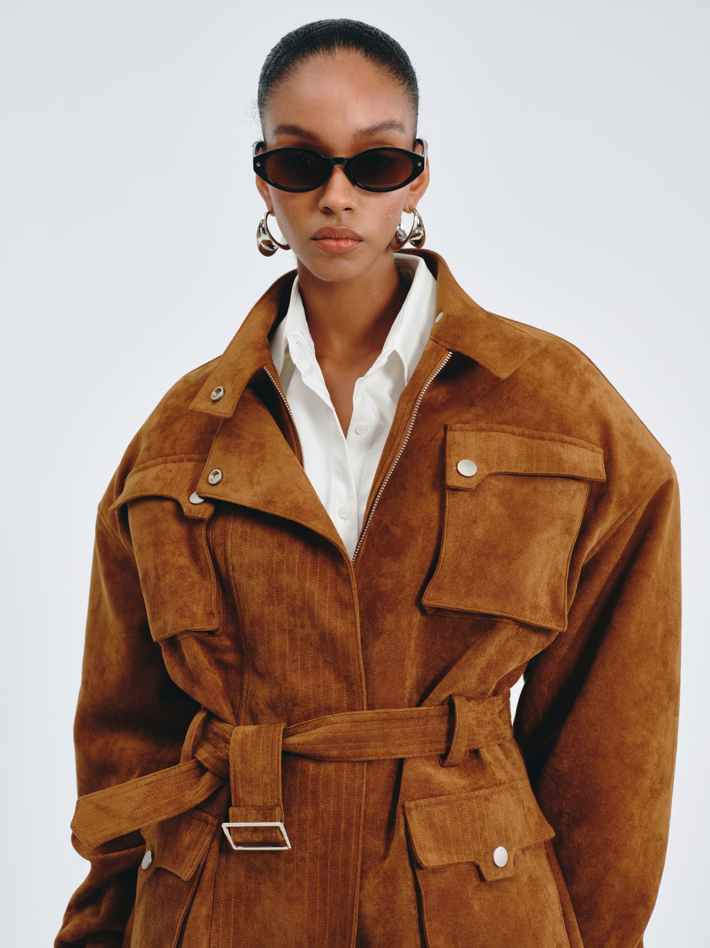 Utility Belted Jacket