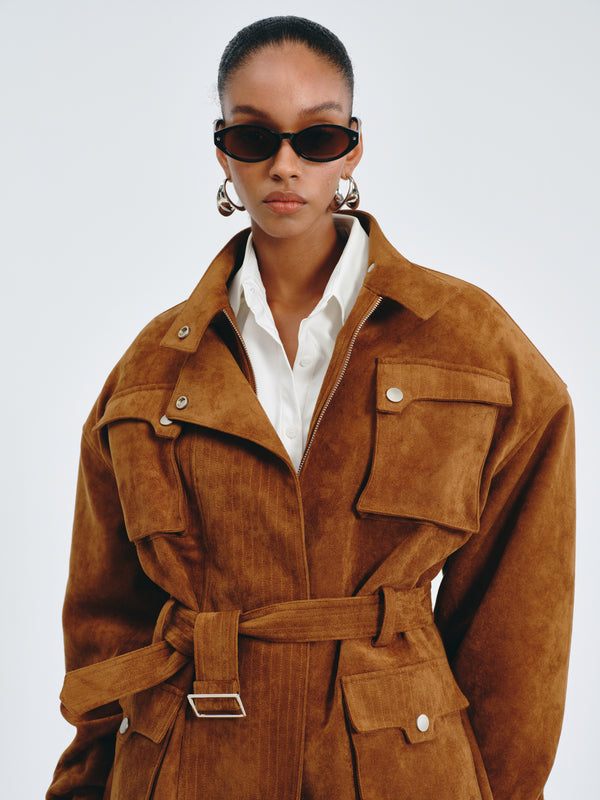 Utility Belted Jacket