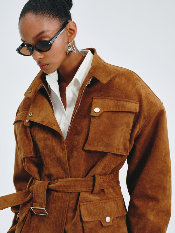 Utility Belted Jacket