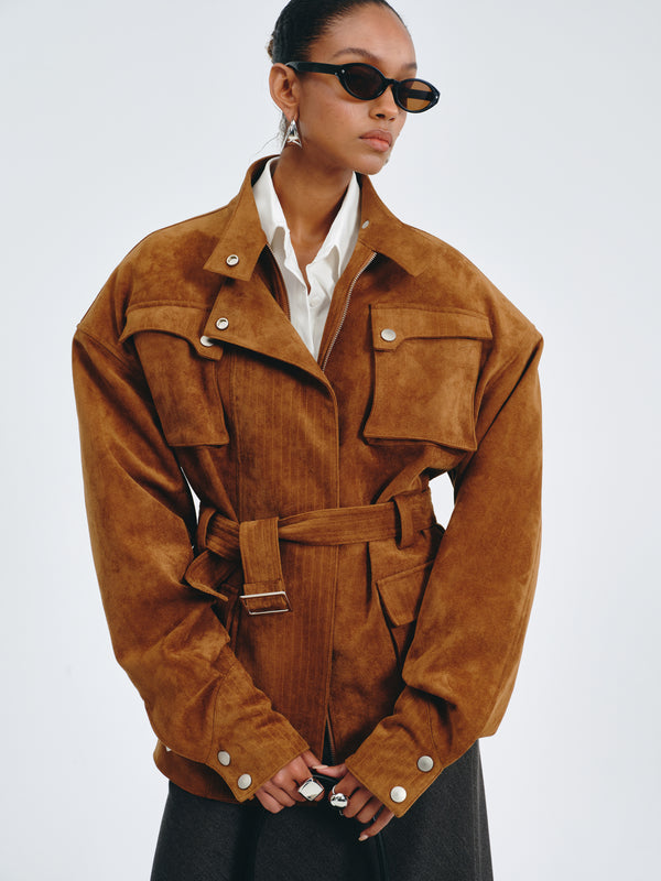 Utility Belted Jacket