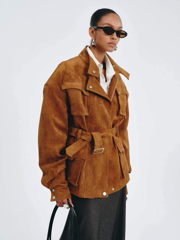 Utility Belted Jacket