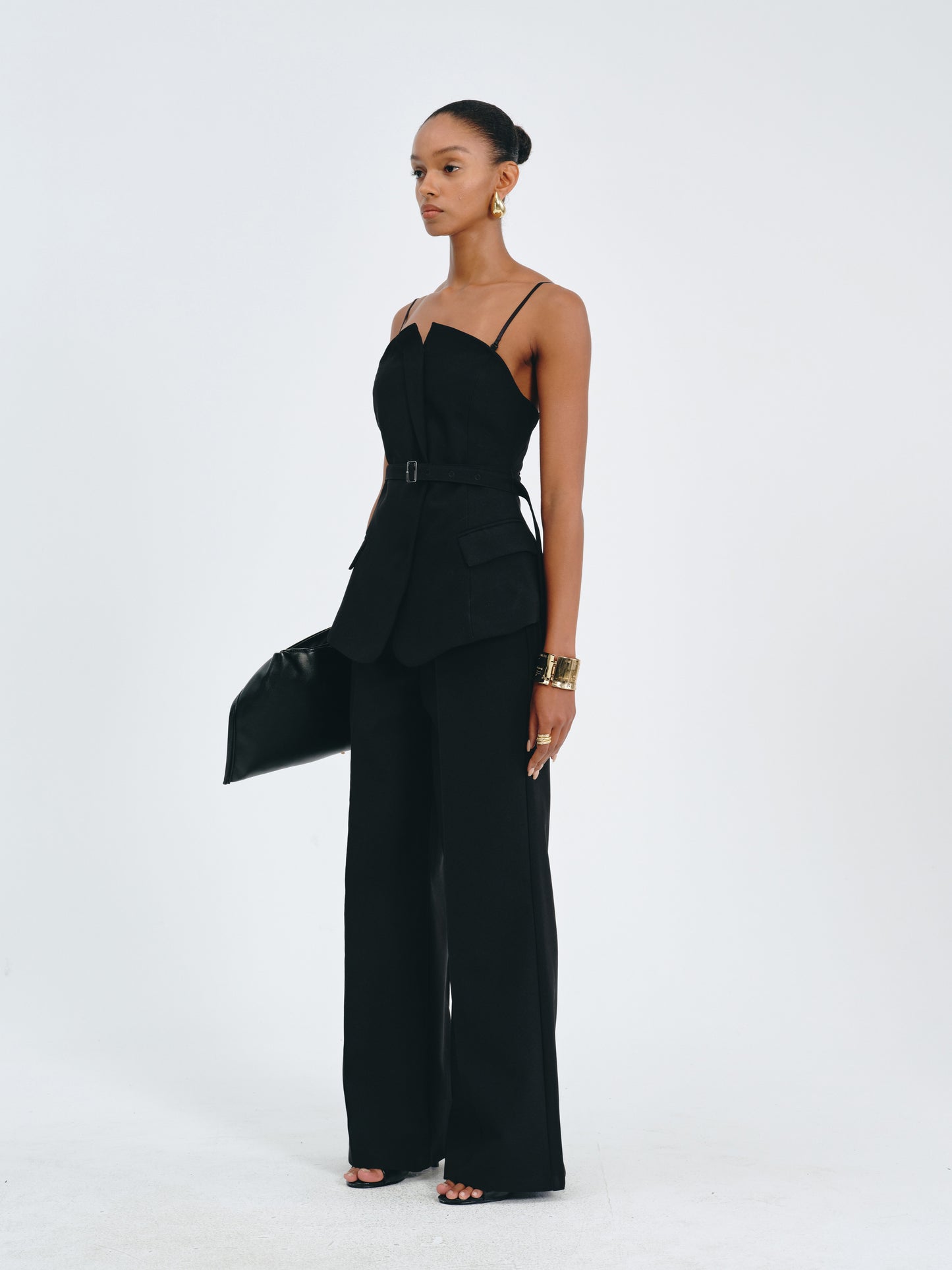 Belted Peplum Bustier