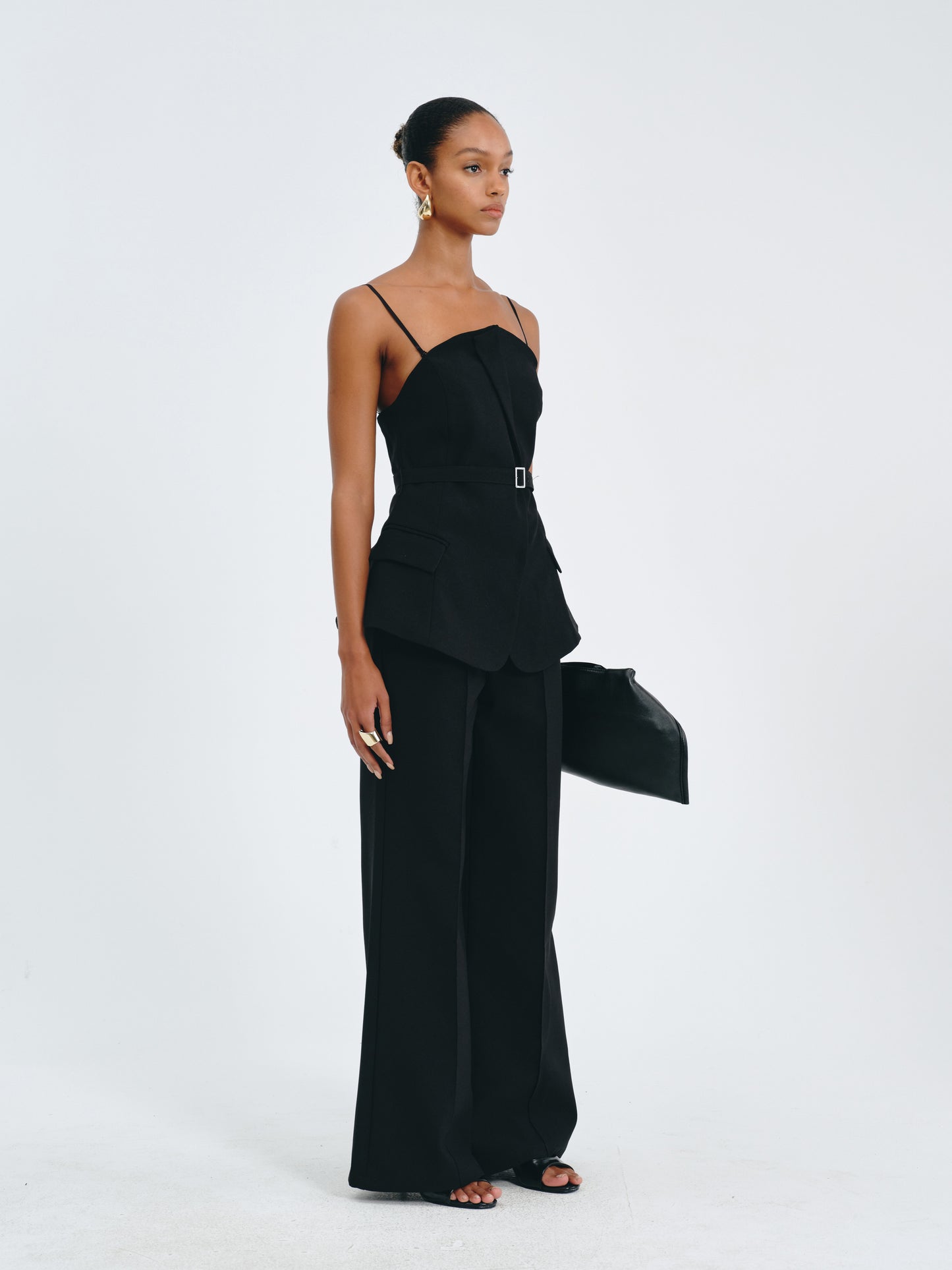 Belted Peplum Bustier