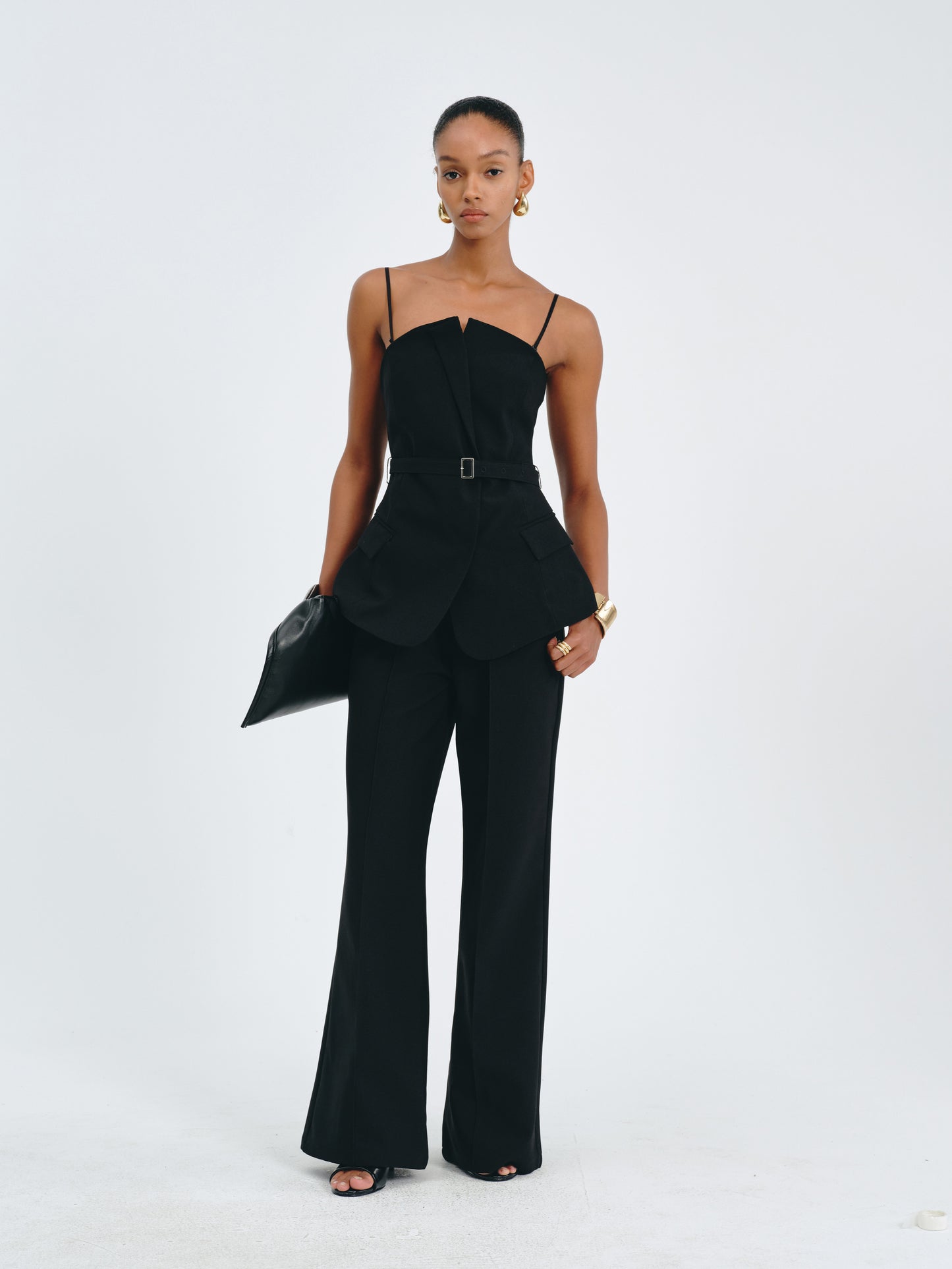 Belted Peplum Bustier