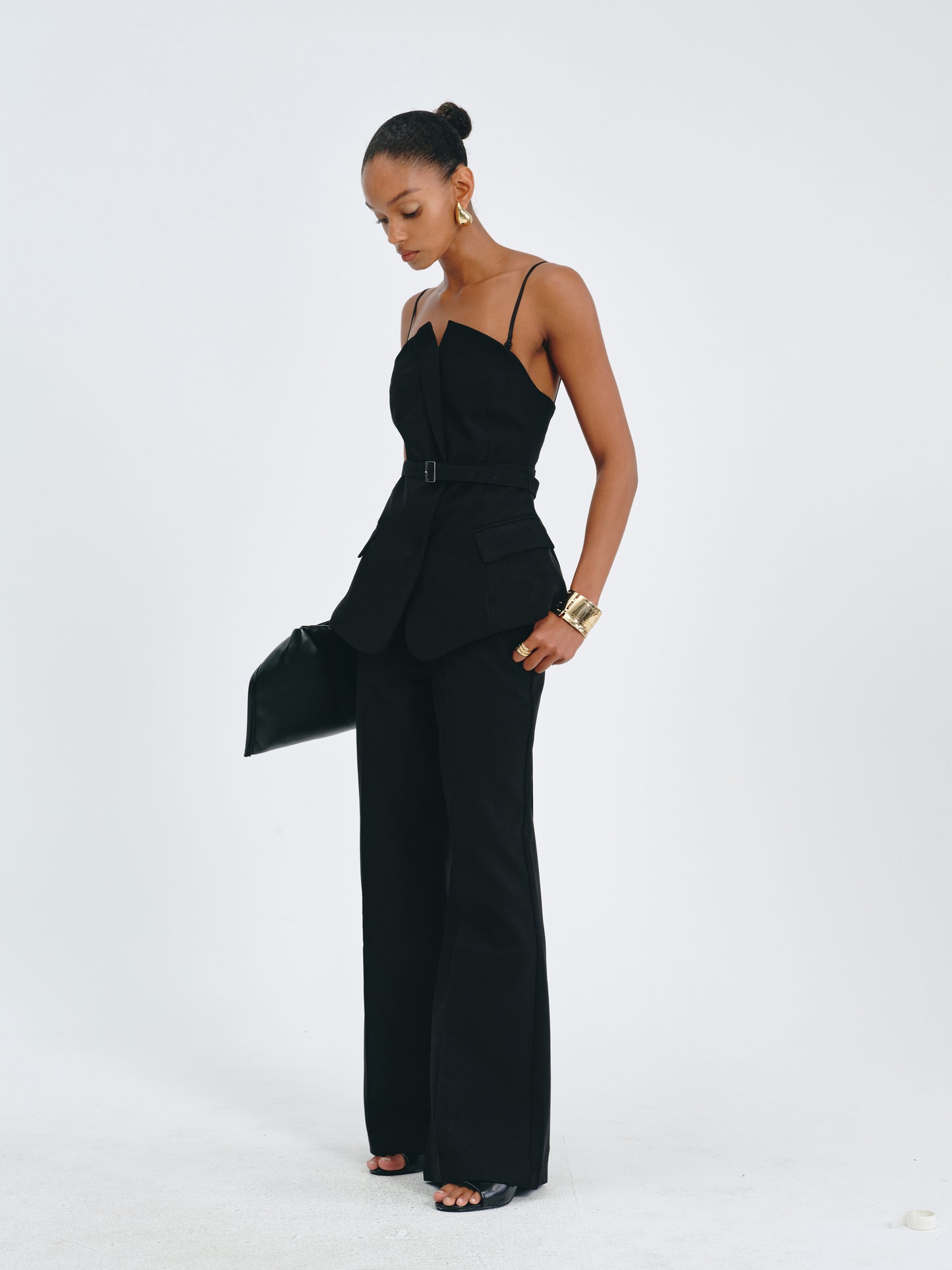 Belted Peplum Bustier