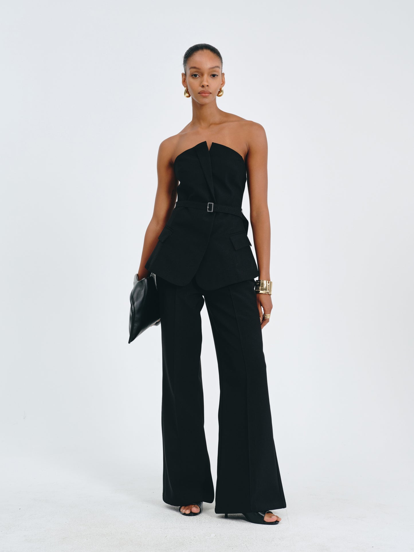 Belted Peplum Bustier