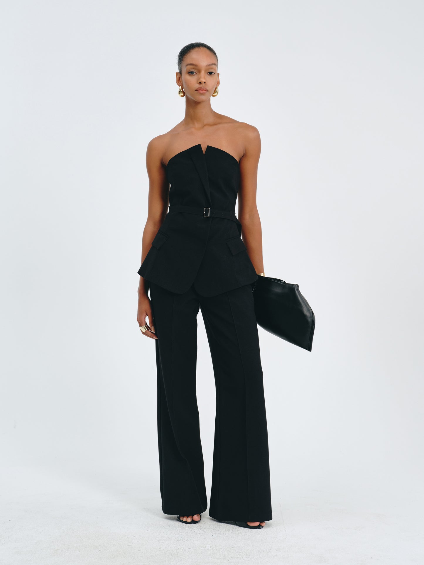 Belted Peplum Bustier