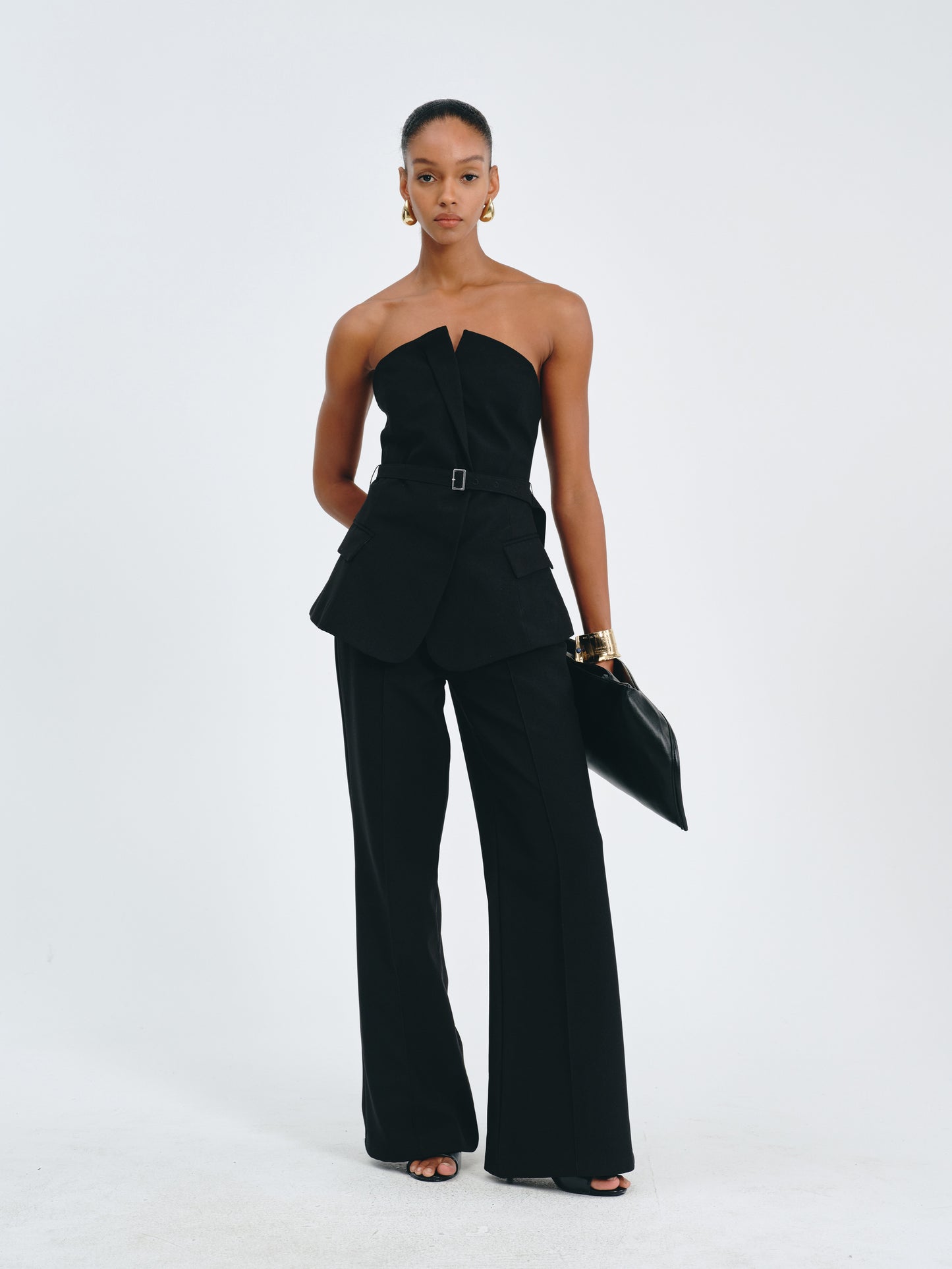 Belted Peplum Bustier