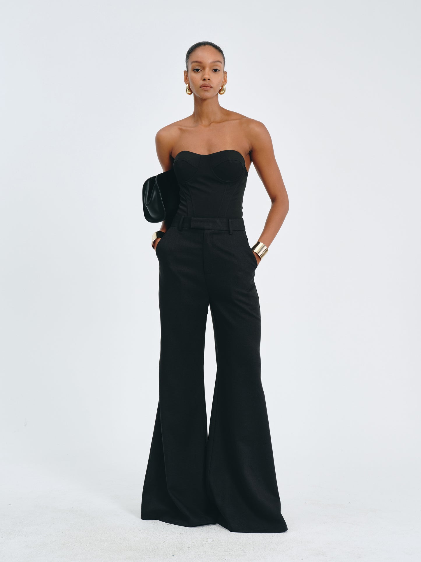 Arc Drape Flare Trousers