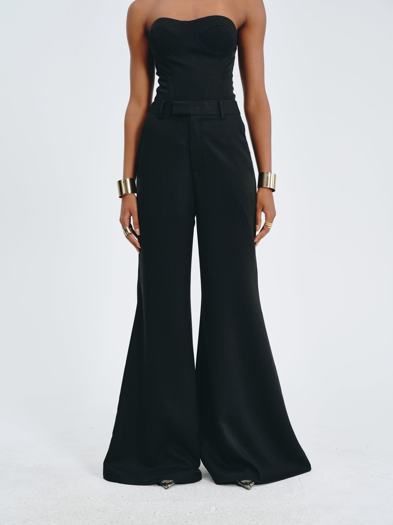 Arc Drape Flare Trousers