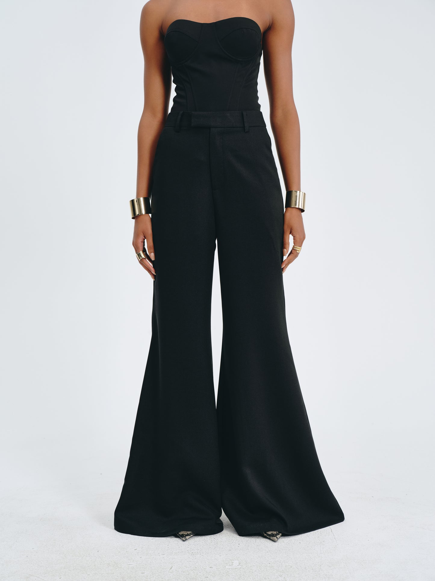 Arc Drape Flare Trousers