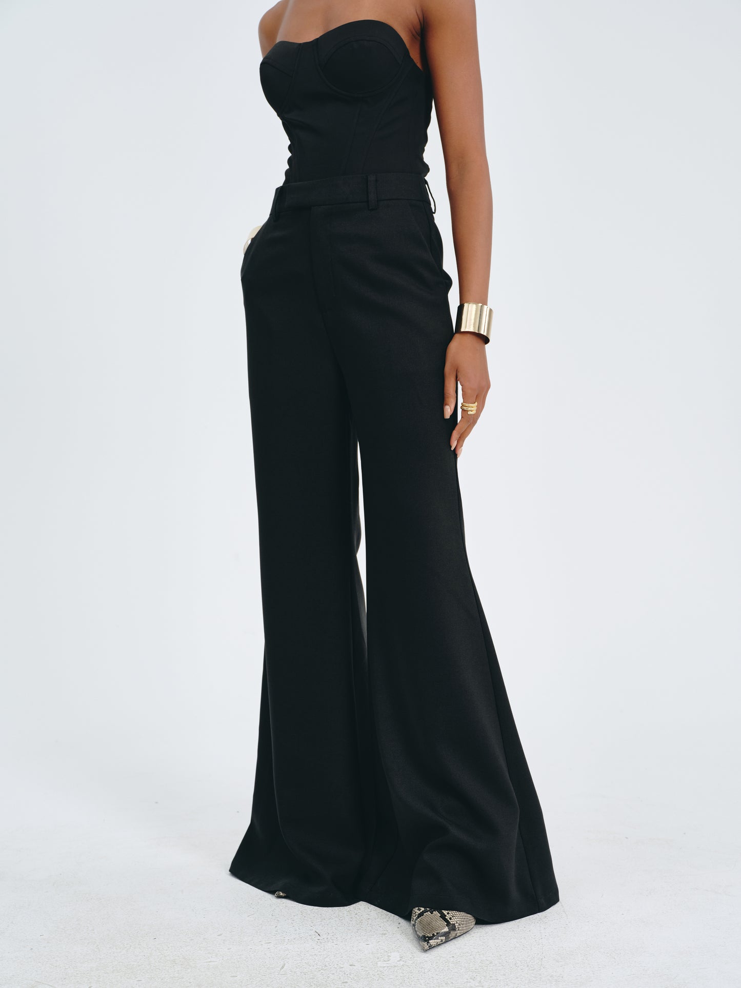 Arc Drape Flare Trousers
