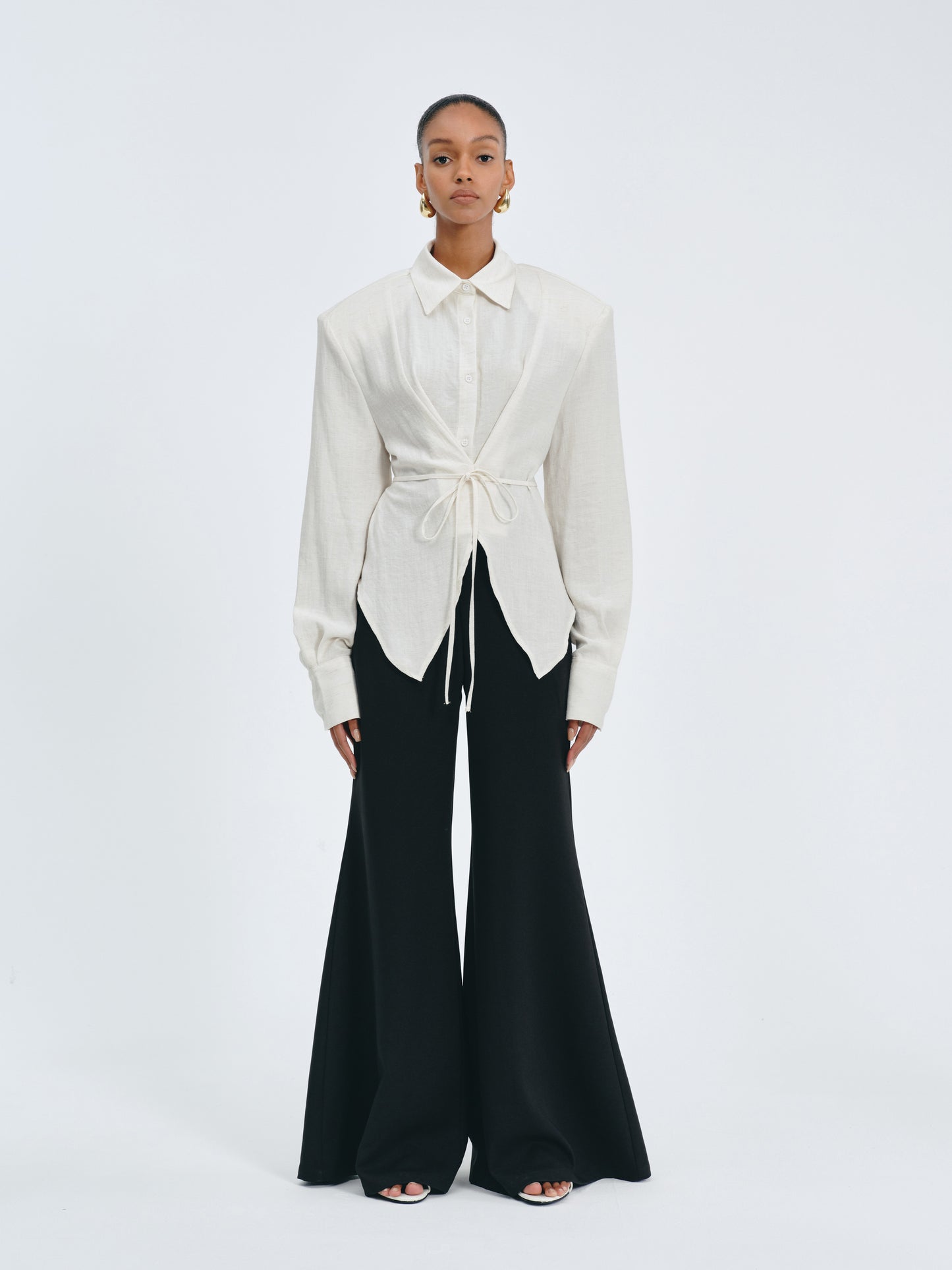 Arc Drape Flare Trousers
