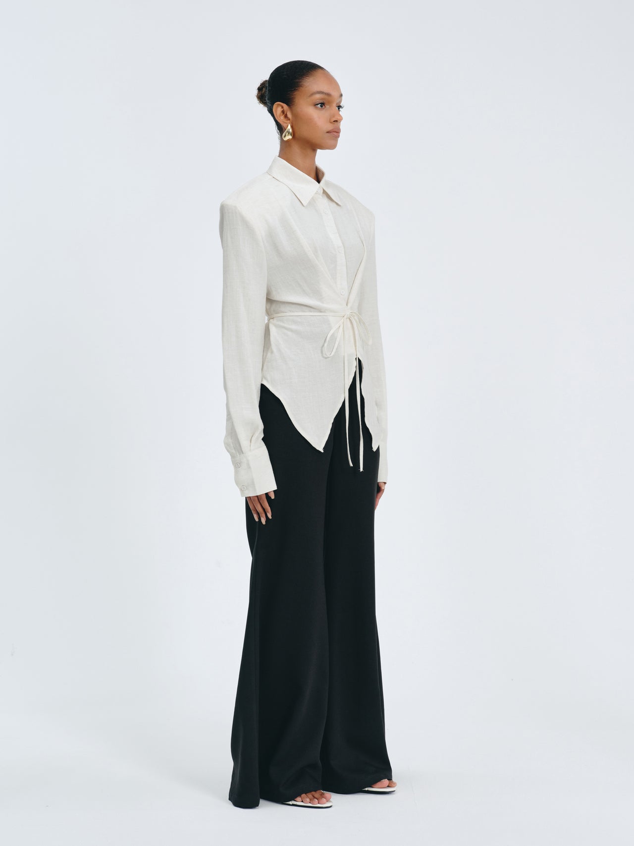 Arc Drape Flare Trousers