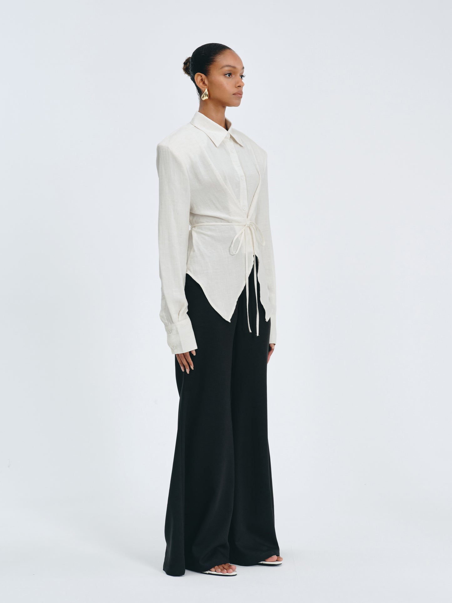 Arc Drape Flare Trousers