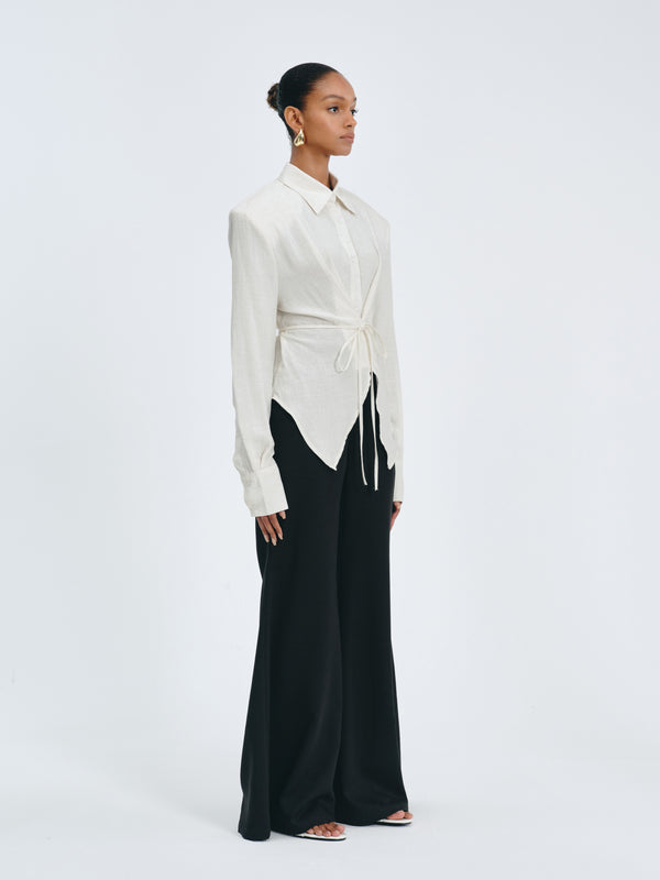 Arc Drape Flare Trousers