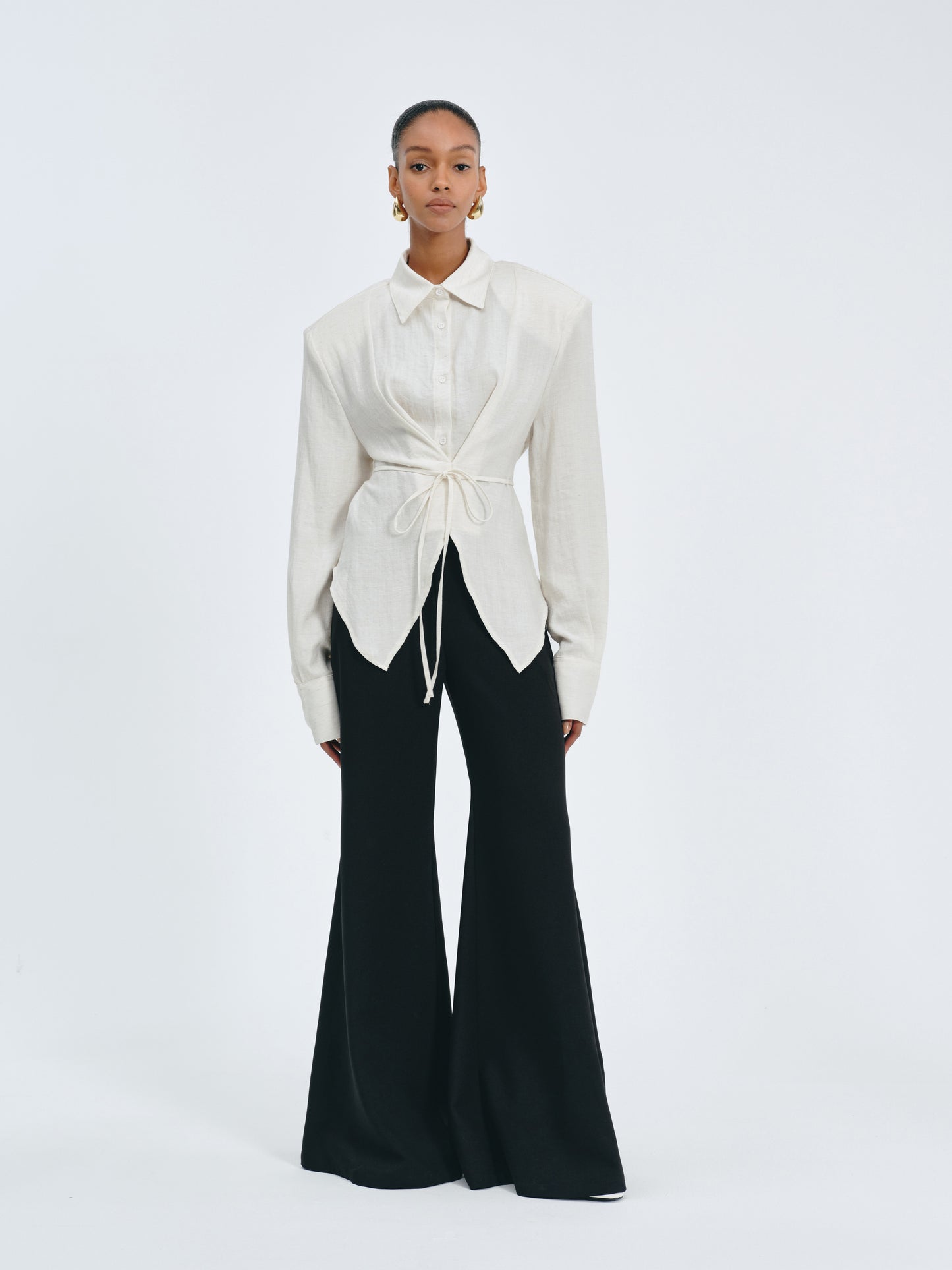 Arc Drape Flare Trousers