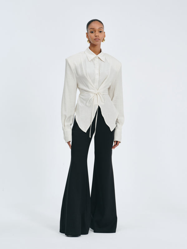 Arc Drape Flare Trousers