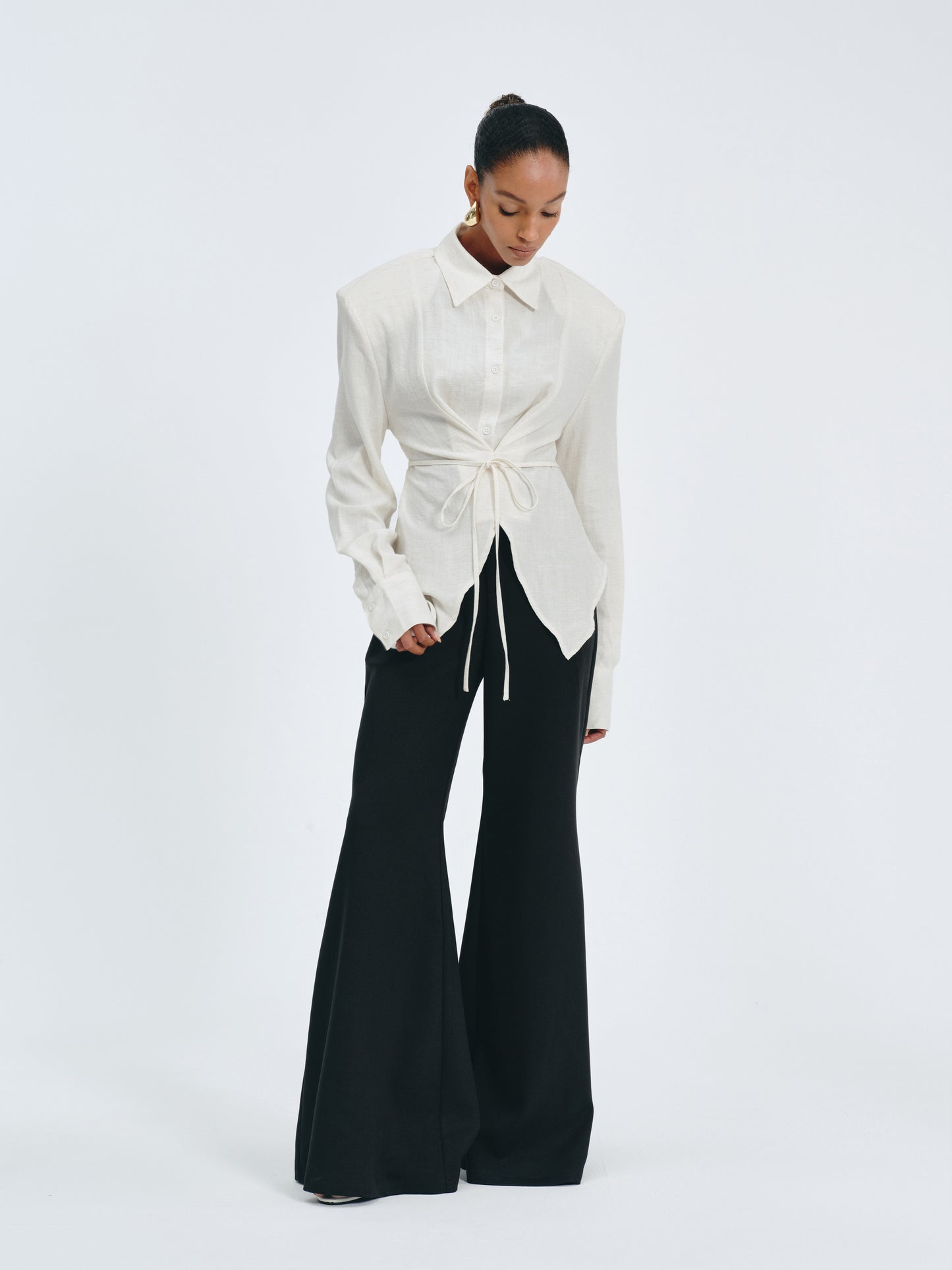 Arc Drape Flare Trousers