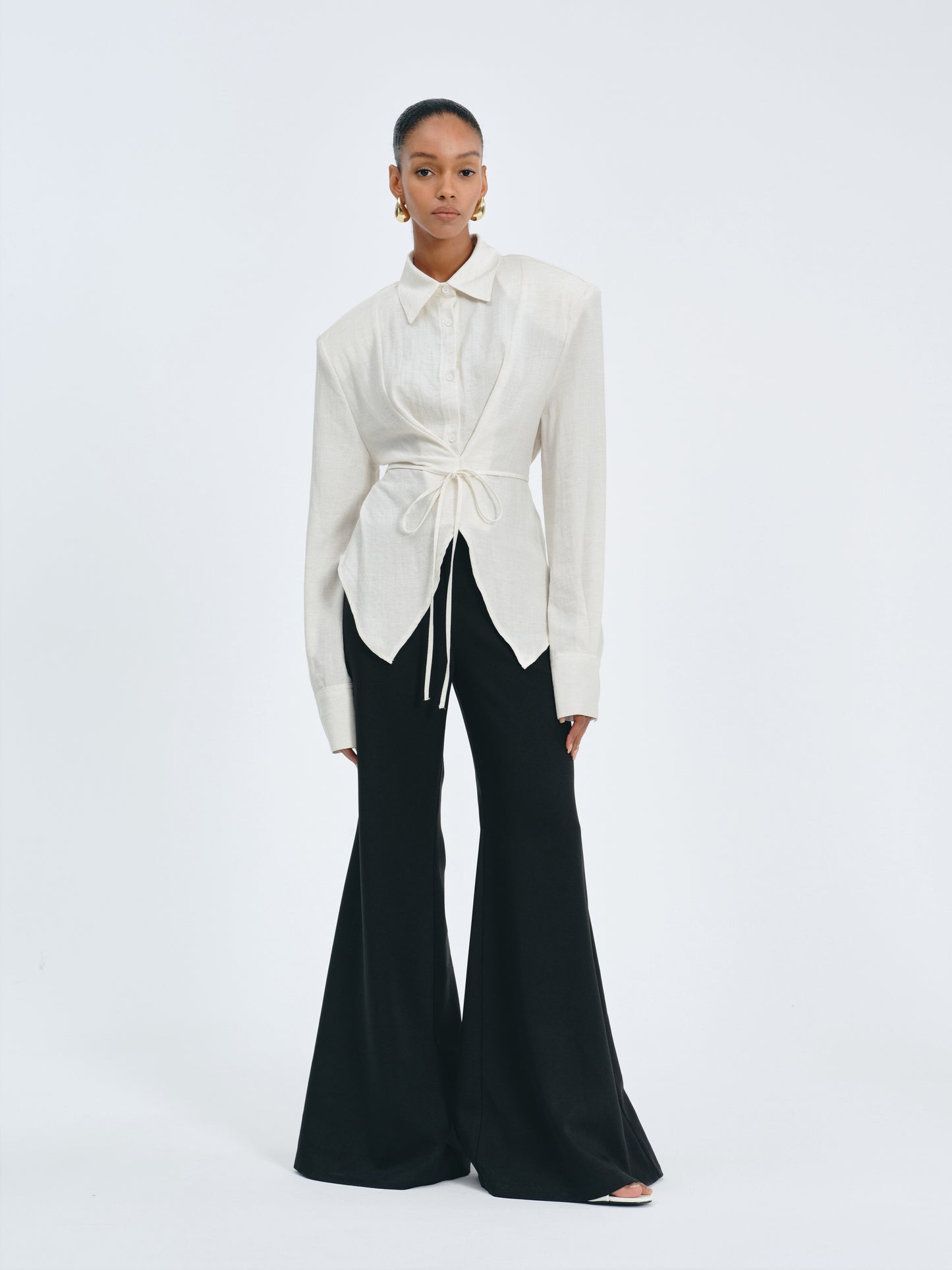 Arc Drape Flare Trousers