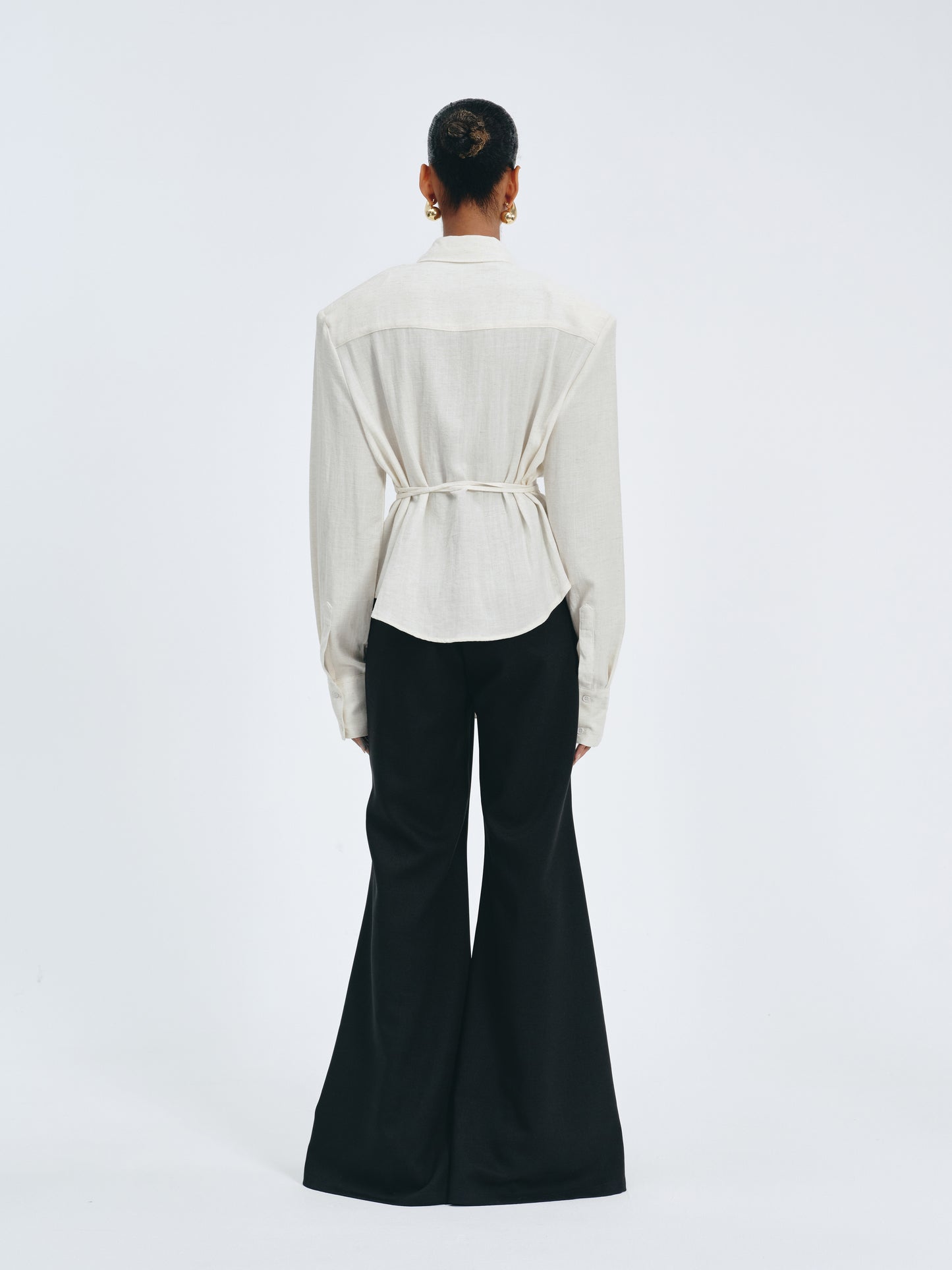 Arc Drape Flare Trousers